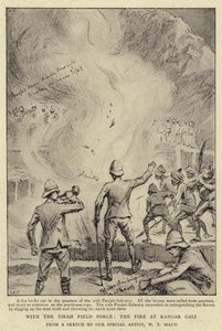 Met de Tirah Veldmacht, de Brand in Kangar Gali door William T. Maud
