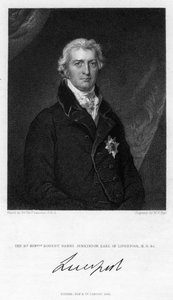 Robert Jenkinson, 2e graaf van Liverpool, Britse politicus en premier, 1835 door William Thomas Fry