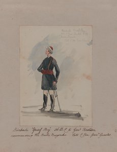 Bimbashi Yusuf Bey A.D.C. bij Genl. Beatson, commandant van de Bashi Bazouks. Late C. Fox. Grenr Guards