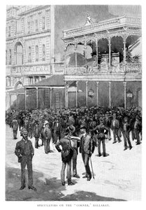 Speculanten op de Hoek, Ballarat, Australië, 1886