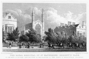 Het Koninklijk Ziekenhuis van St. Katherine, Regents Park, Londen, 1827