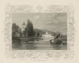 Uitzicht op de Theems bij Bisham Abbey door William Tombleson