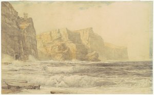 Baldart Kasteel, Kilkee, County Clare, Ierland door William Trost Richards