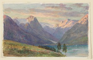 Fjord in Noorwegen door William Trost Richards