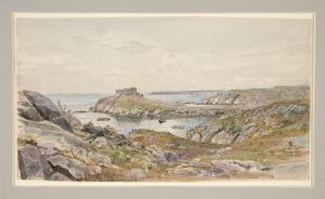 Fort Dumpling, Narragansett Bay door William Trost Richards