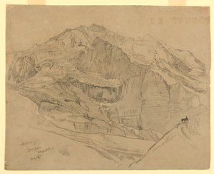 Landschap, Jungfrau, Zwitserland door William Trost Richards