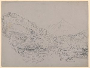 Landschap, Meiringen, Zwitserland door William Trost Richards