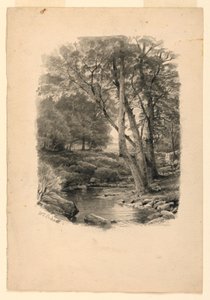 Vijver in het bos door William Trost Richards