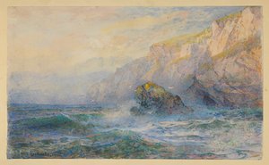 Studie naar "At Icart Point, Guernsey" door William Trost Richards