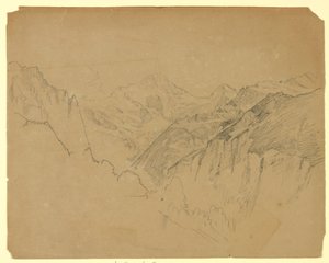 Studie van Landschap, Lauterbrunnen, Zwitserland