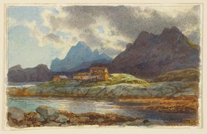 Studie van landschap, Noorwegen door William Trost Richards