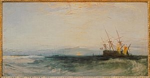 Een schip aan de grond door Joseph Mallord William Turner