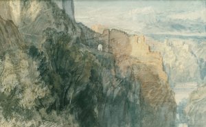 Burg Katz met Uitzicht op Burg Rheinfels door Joseph Mallord William Turner