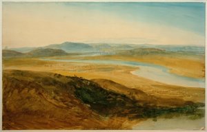 Campagna Romana: Tiber vanaf Castel Giubelio door Joseph Mallord William Turner