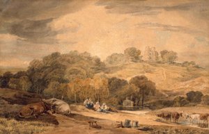 Donnington Castle, Newbury, Berkshire door Joseph Mallord William Turner