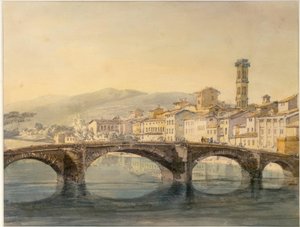 Florence vanaf de Arno door Joseph Mallord William Turner