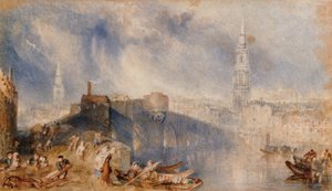 Inverness, vanaf de overkant van de Rivier Ness door Joseph Mallord William Turner