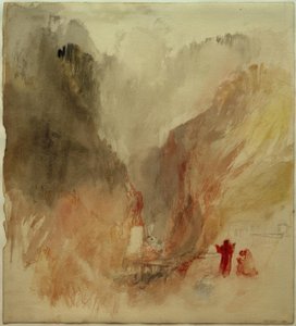 Kijkend omhoog de kloof bij Pre-Saint Didier door Joseph Mallord William Turner