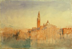 San Giorgio Maggiore bij zonsondergang, vanaf Hotel Europa