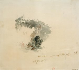 Zee, bomen, figuren (?, voor Campbell