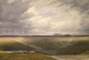 Stonehenge-Een regenachtige dag, begin 19e eeuw