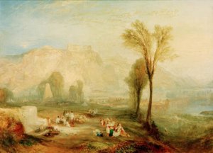 De Heldere Steen van Eer (Ehrenbreitstein) en het Graf van door Joseph Mallord William Turner