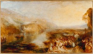 De opening van de Walhalla door Joseph Mallord William Turner