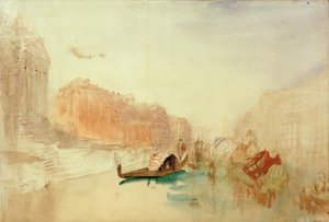 De trappen van Santa Maria della Salute, kijkend naar het Canal Grande door Joseph Mallord William Turner