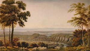 Uitzicht vanaf de Wyndd Cliff, nabij Chepstow - Ochtend door Joseph Mallord William Turner