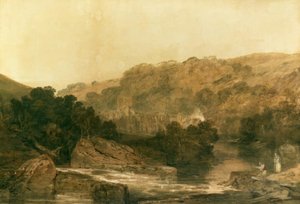 Uitzicht op Brinkburn Priory, Northumberland door Joseph Mallord William Turner