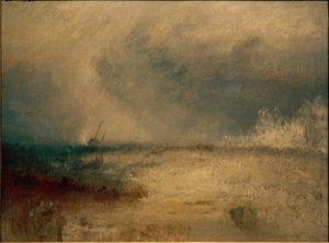 Golven breken op een kust