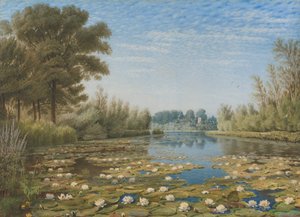 Scène bij Shipton on Cherwell, Oxfordshire door William Turner of Oxford