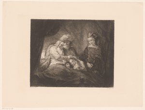 Jakob zegent Efraïm en Manasse