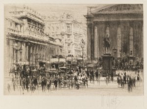 Set Londen: Bank (met de Royal Exchange) door William Walcot