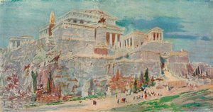 De Akropolis, Athene, na de Romeinse restauratie, ca. 1923
