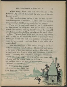 Illustratie uit "De wonderbaarlijke tovenaar van Oz" door Lyman Frank Baum door William Wallace Denslow