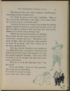 Illustratie uit "De wonderbaarlijke tovenaar van Oz" door Lyman Frank Baum