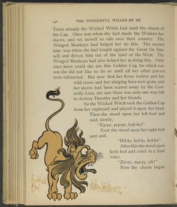 Illustratie uit "De wonderbaarlijke tovenaar van Oz" door Lyman Frank Baum door William Wallace Denslow