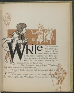Illustratie uit "De wonderbaarlijke tovenaar van Oz" door Lyman Frank Baum door William Wallace Denslow