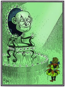 "De tovenaar van Oz". Illustratie van W. Denslow voor het verhaal van Lyman Frank Baum (USA door William Wallace Denslow