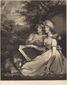Dochters van Sir Thomas Frankland Bart (De Zusters) door William Ward after John Hoppner