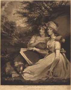 De dochters van Sir Thomas Frankland door William Ward after John Hoppner