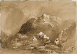 Nevelige Bergen door William West