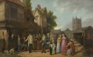 Scène buiten een herberg, mogelijk in Long Ashton, Bristol, c.1824