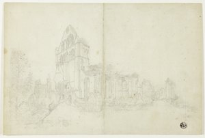 Byland Abbey, Yorkshire door William Westall