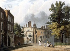 Charterhouse vanaf het Plein door William Westall