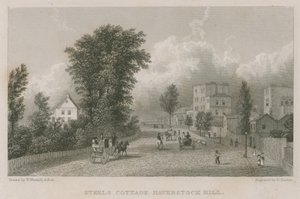 Cottage van Sir Richard Steele, Haverstock Hill door William Westall