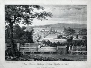 Great Western Railway, Kelston Bridge nabij Bath, ca. 1835-40 door William Weston Young