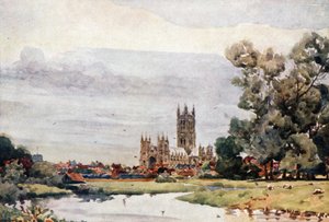 Canterbury vanaf de weiden door William Wiehe Collins