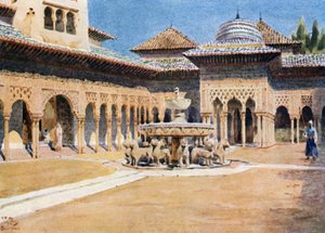 Granada, het Alhambra, Hof van de Leeuwen